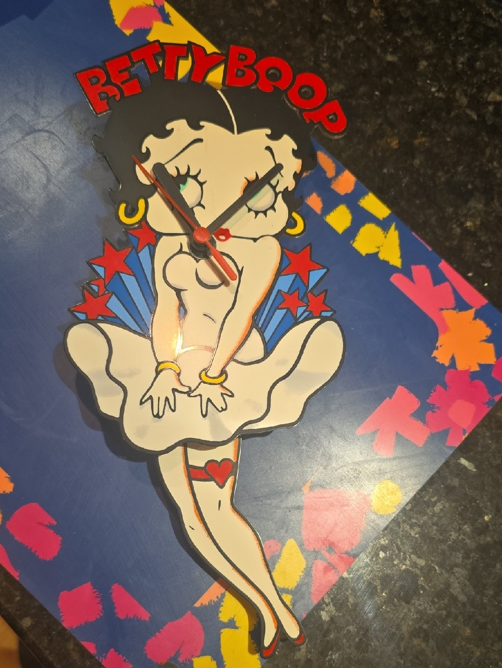 Betty Boop Wall Clock - Red, White, Black Accents